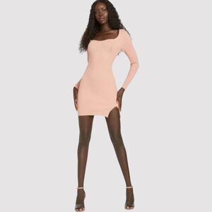 NWT Guess Eco Farai Sweater Dress M Pullover Bodycon Knit Long Sleeve Pink